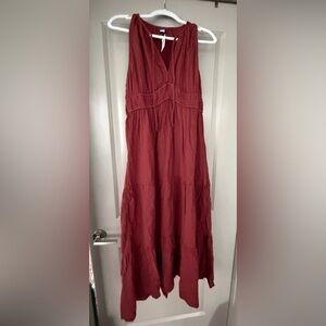 Old Navy Red Bohemian Maxi Dress *NWT*